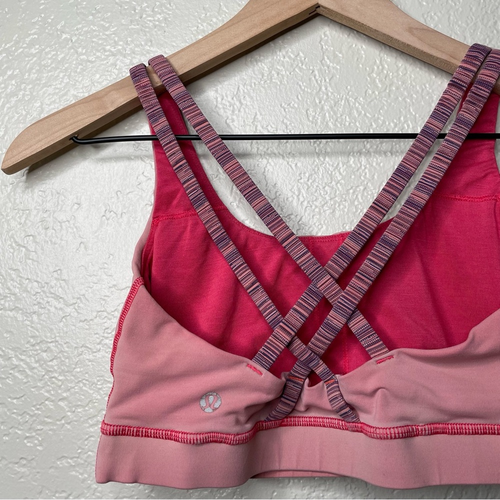 Lululemon Energy Bra Strappy Cross-Strap Sports Bra Size 6 - Picture 10 of 14